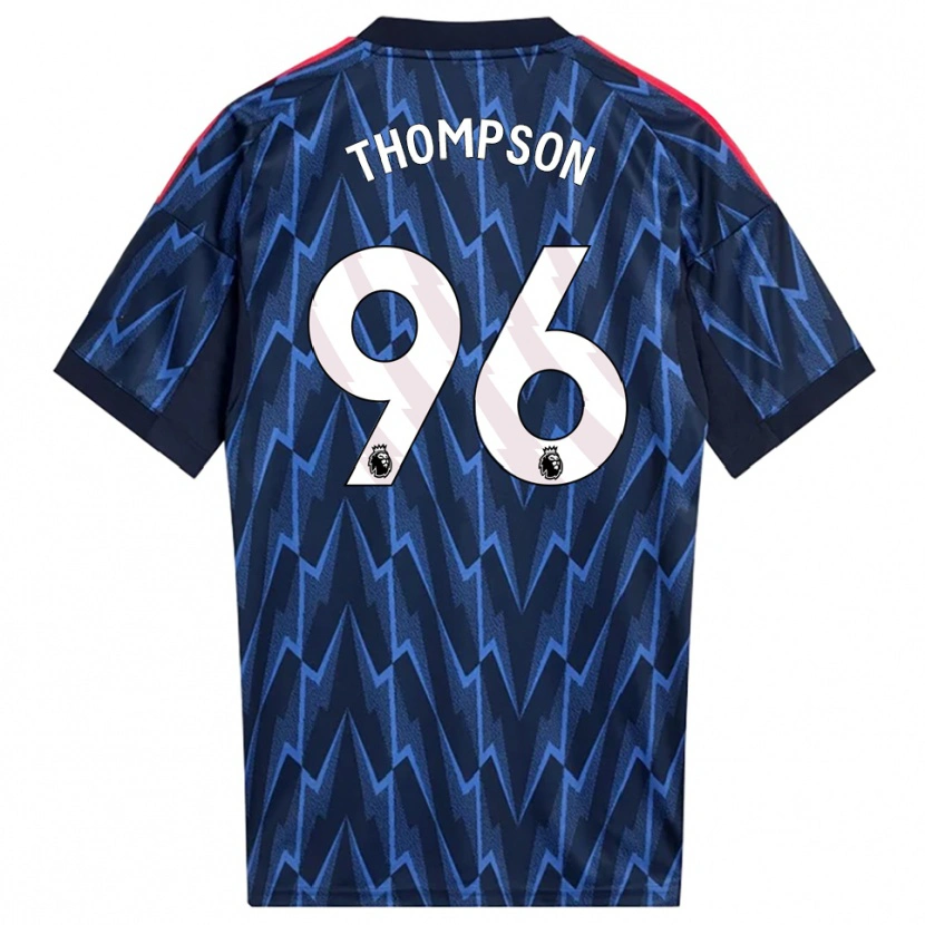 Danxen Niño Camiseta Kyran Thompson #96 Marino Rojo 2ª Equipación 2025/26 La Camisa México