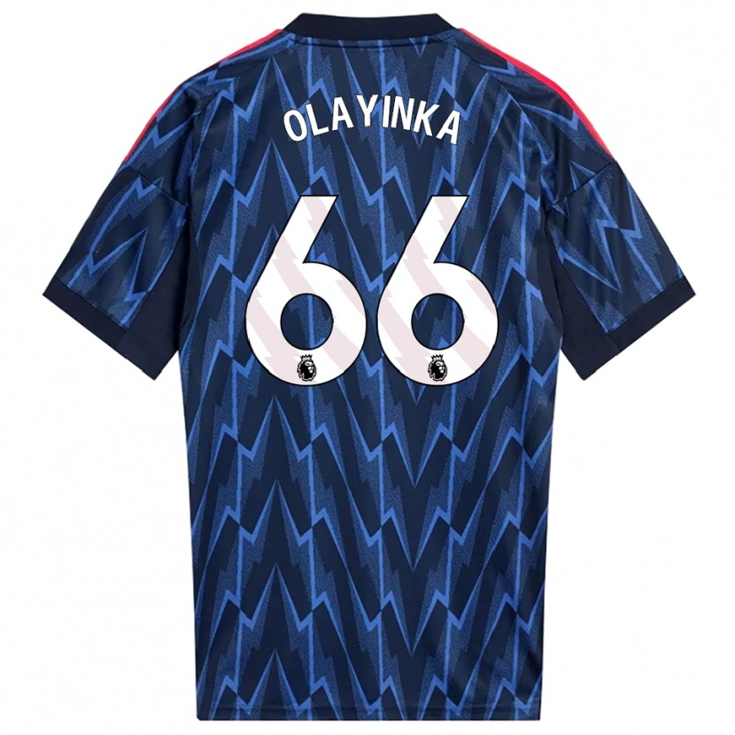 Danxen Niño Camiseta James Olayinka #66 Marino Rojo 2ª Equipación 2025/26 La Camisa México