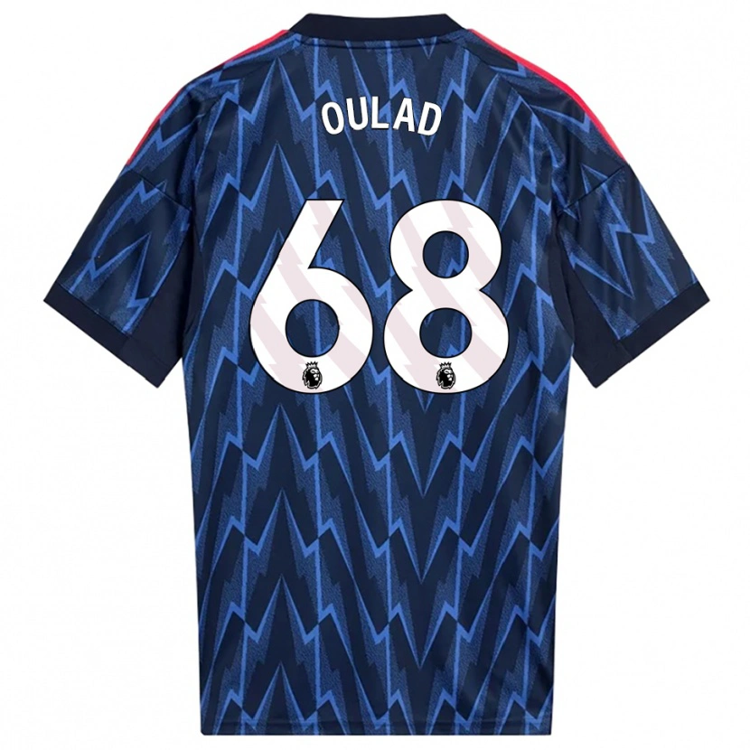 Danxen Niño Camiseta Salah-Eddine Oulad M'hand #68 Marino Rojo 2ª Equipación 2025/26 La Camisa México