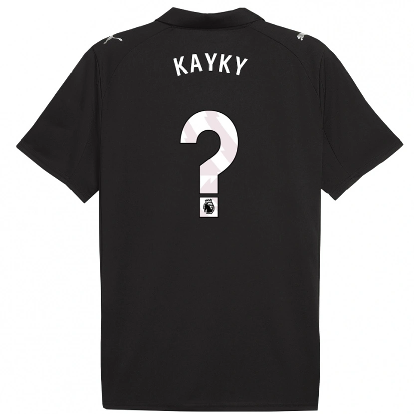 Danxen Niño Camiseta Kayky #0 Negro Blanco 2ª Equipación 2025/26 La Camisa México