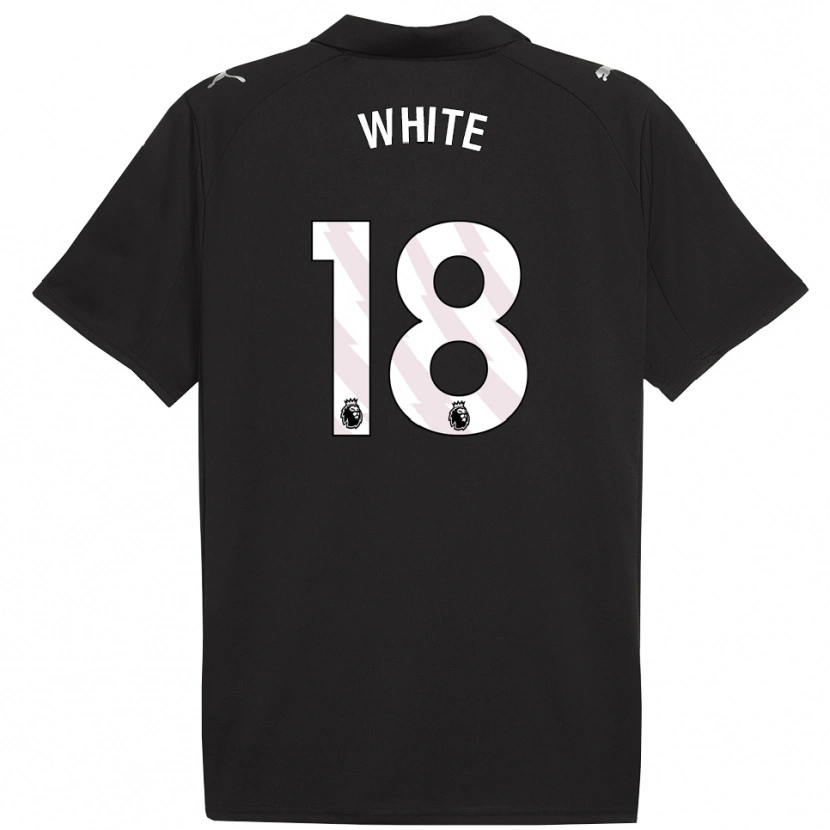 Danxen Niño Camiseta Ellen White #18 Negro Blanco 2ª Equipación 2025/26 La Camisa México