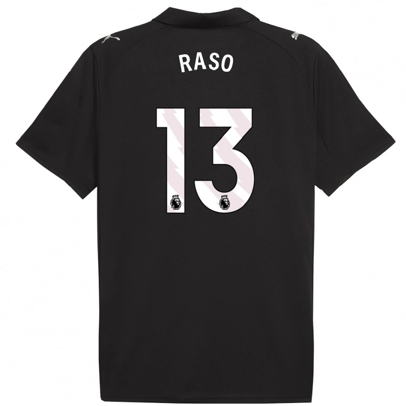 Danxen Niño Camiseta Hayley Raso #13 Negro Blanco 2ª Equipación 2025/26 La Camisa México