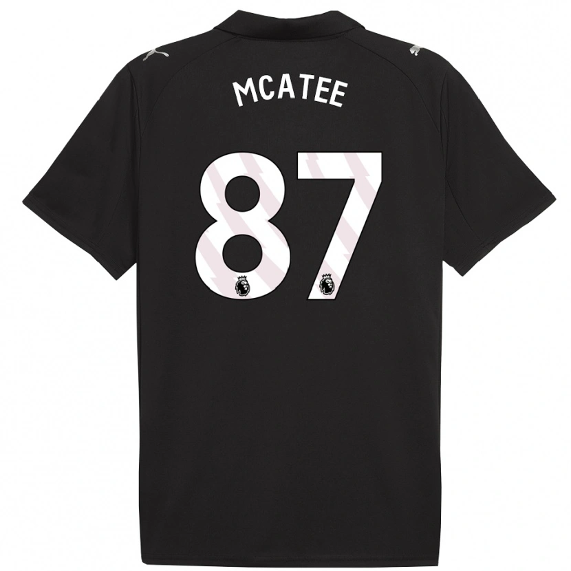Danxen Niño Camiseta James Mcatee #87 Negro Blanco 2ª Equipación 2025/26 La Camisa México