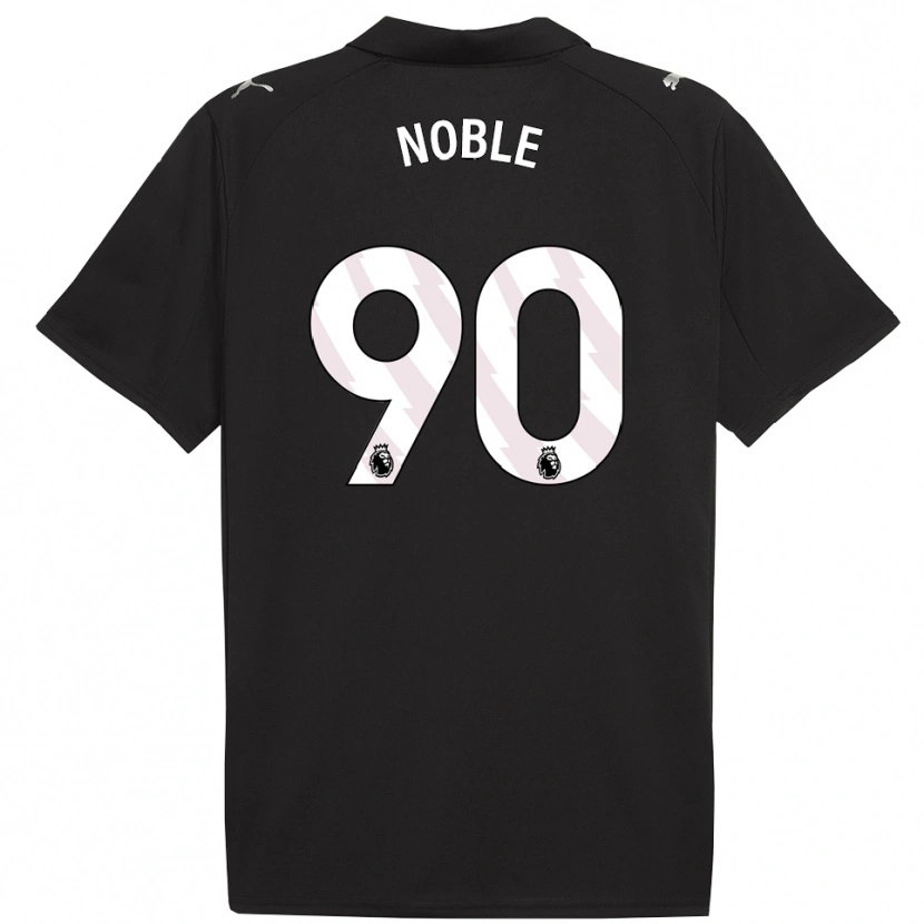 Danxen Niño Camiseta Kian Noble #90 Negro Blanco 2ª Equipación 2025/26 La Camisa México
