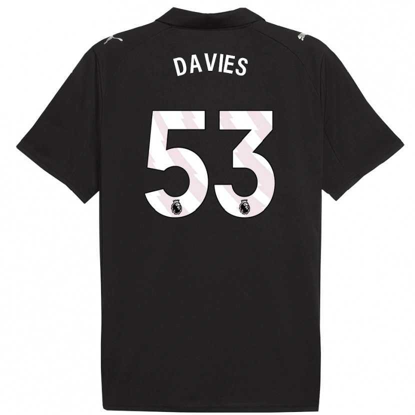 Danxen Niño Camiseta Mayzee Davies #53 Negro Blanco 2ª Equipación 2025/26 La Camisa México