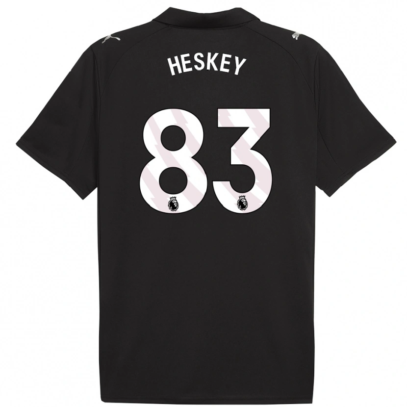 Danxen Niño Camiseta Reigan Heskey #83 Negro Blanco 2ª Equipación 2025/26 La Camisa México