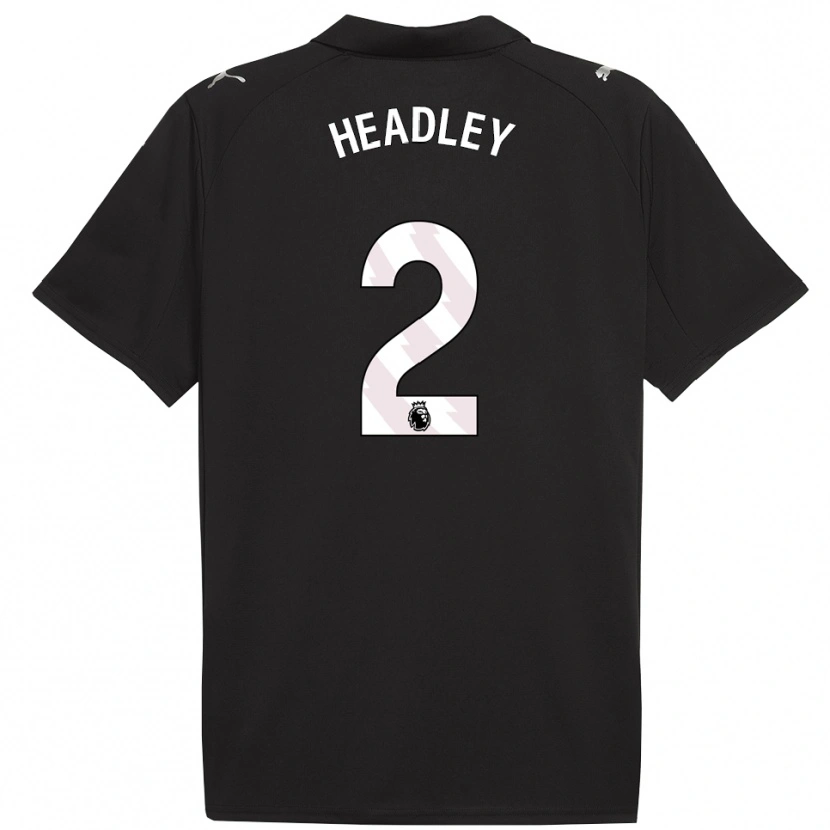 Danxen Niño Camiseta Dante Headley #2 Negro Blanco 2ª Equipación 2025/26 La Camisa México
