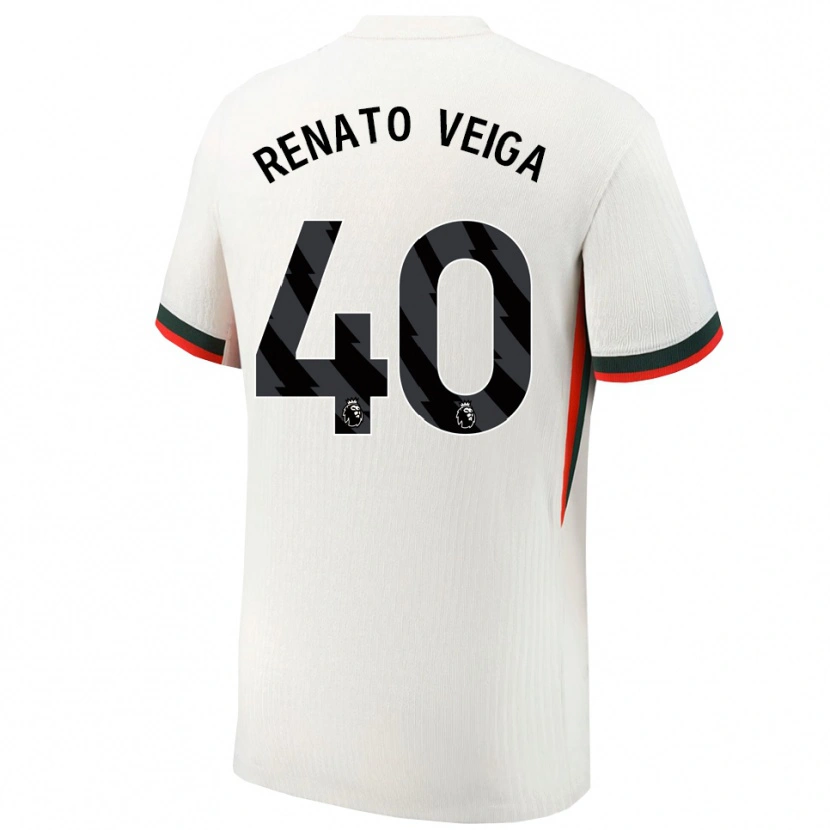 Danxen Niño Camiseta Renato Veiga #40 Blanco Verde 2ª Equipación 2025/26 La Camisa México