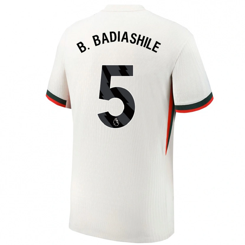 Danxen Niño Camiseta Benoît Badiashile #5 Blanco Verde 2ª Equipación 2025/26 La Camisa México