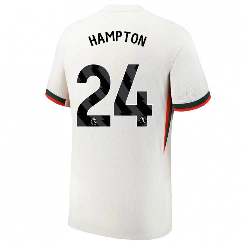 Danxen Niño Camiseta Hannah Hampton #24 Blanco Verde 2ª Equipación 2025/26 La Camisa México