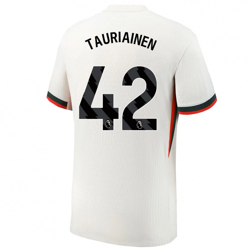 Danxen Niño Camiseta Jimi Tauriainen #42 Blanco Verde 2ª Equipación 2025/26 La Camisa México
