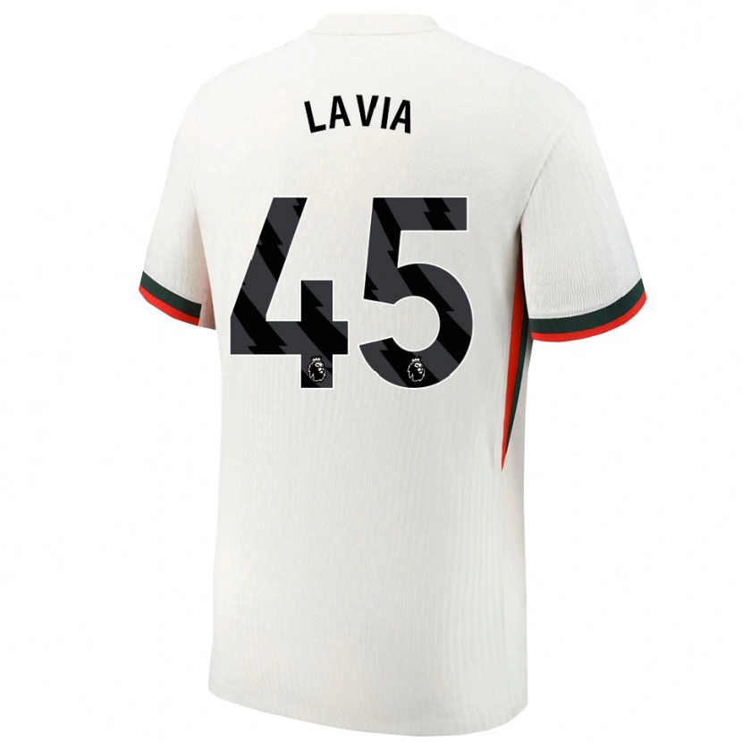 Danxen Niño Camiseta Roméo Lavia #45 Blanco Verde 2ª Equipación 2025/26 La Camisa México