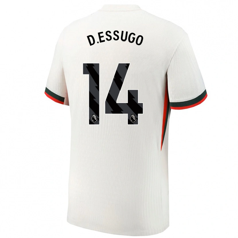 Danxen Niño Camiseta Dário Essugo #14 Blanco Verde 2ª Equipación 2025/26 La Camisa México