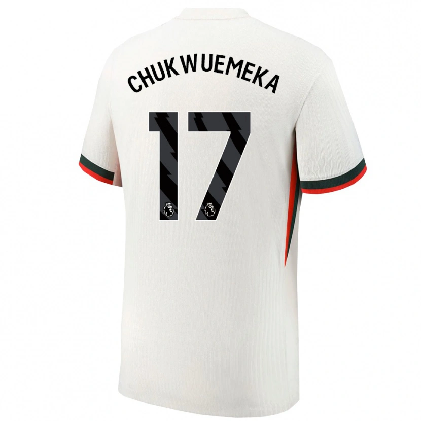 Danxen Niño Camiseta Carney Chukwuemeka #17 Blanco Verde 2ª Equipación 2025/26 La Camisa México