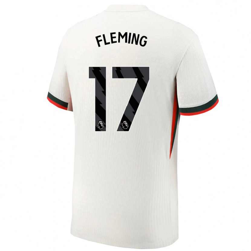 Danxen Niño Camiseta Jessie Fleming #17 Blanco Verde 2ª Equipación 2025/26 La Camisa México