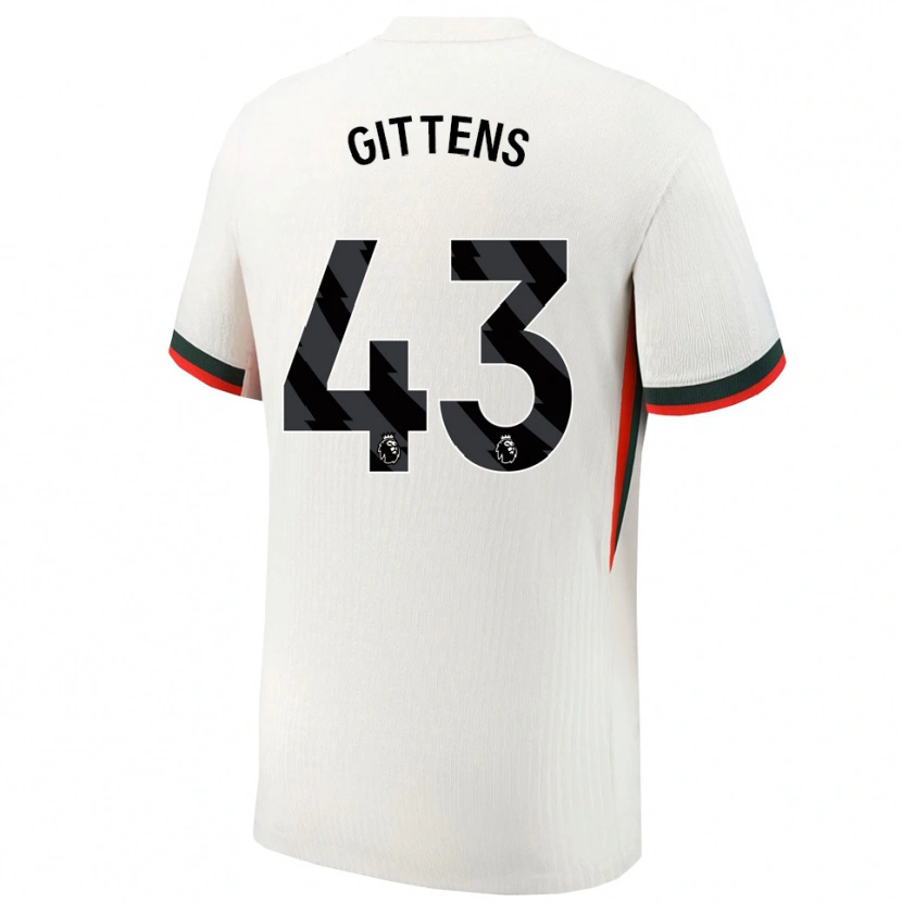 Danxen Niño Camiseta Jamie Gittens #43 Blanco Verde 2ª Equipación 2025/26 La Camisa México