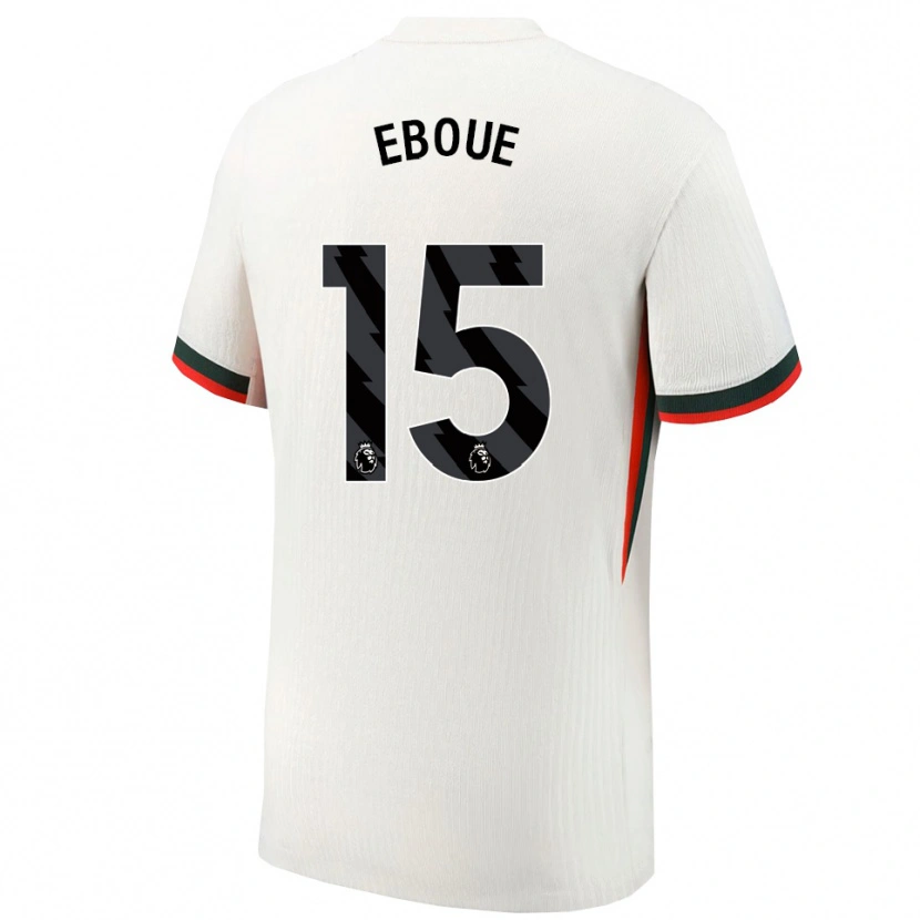 Danxen Niño Camiseta Mathis Eboué #15 Blanco Verde 2ª Equipación 2025/26 La Camisa México
