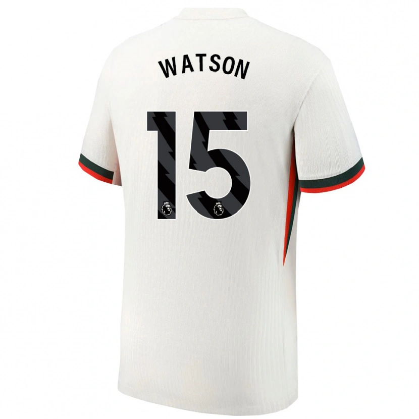 Danxen Niño Camiseta Reggie Watson #15 Blanco Verde 2ª Equipación 2025/26 La Camisa México