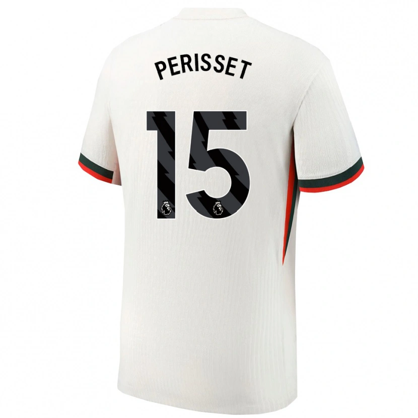 Danxen Niño Camiseta Eve Perisset #15 Blanco Verde 2ª Equipación 2025/26 La Camisa México