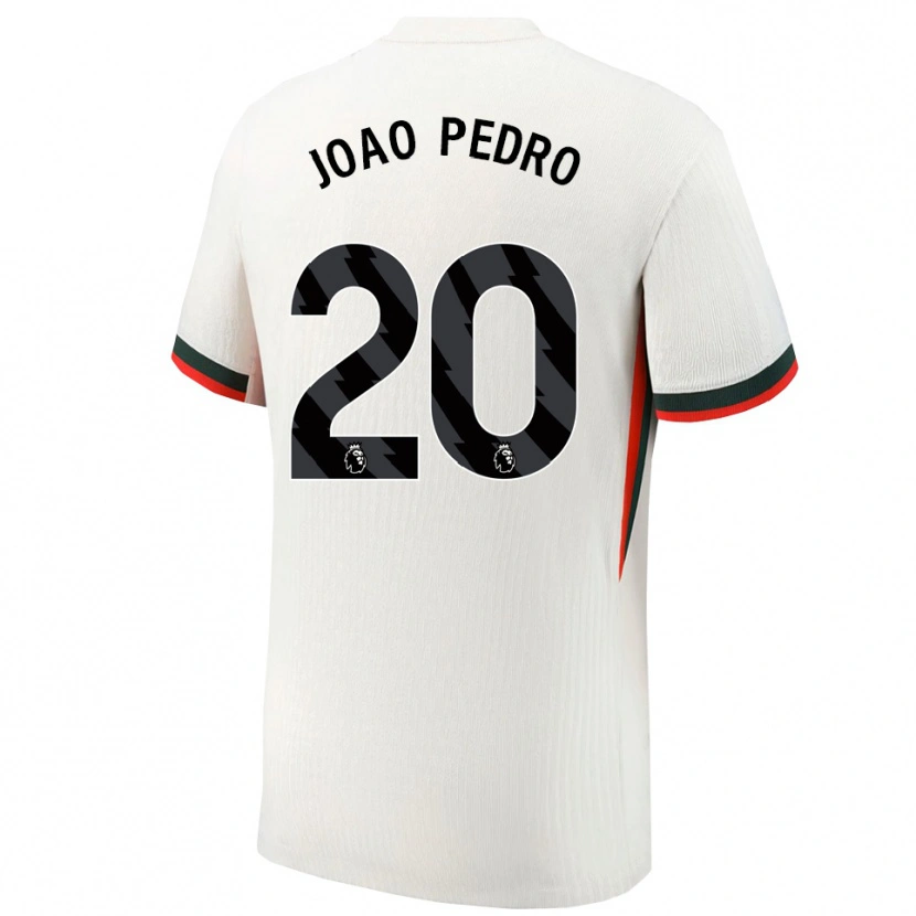 Danxen Niño Camiseta João Pedro #20 Blanco Verde 2ª Equipación 2025/26 La Camisa México