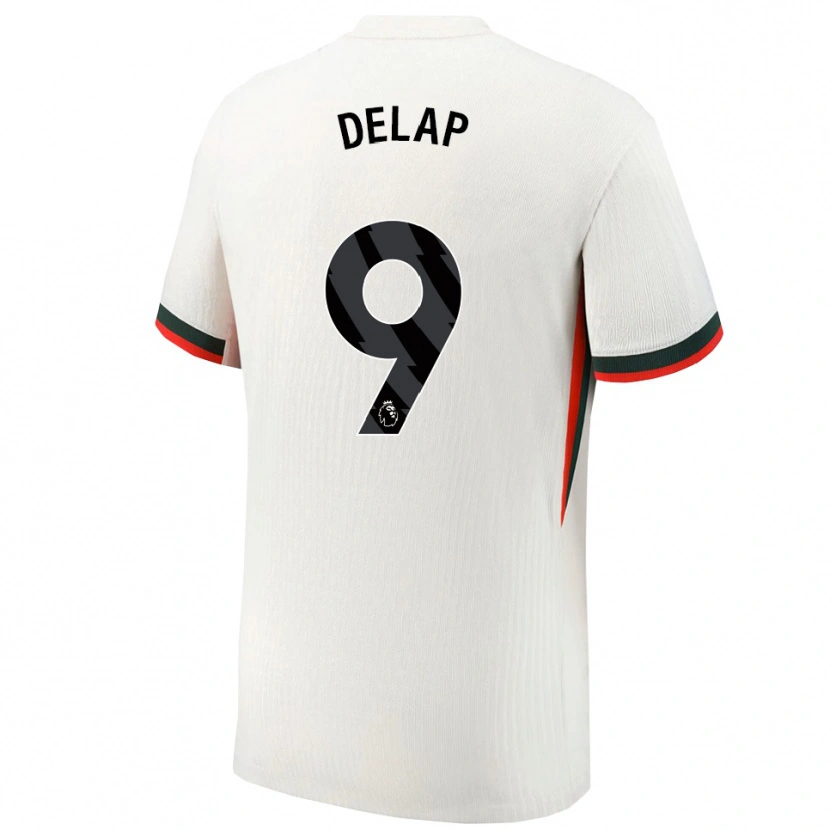 Danxen Niño Camiseta Liam Delap #9 Blanco Verde 2ª Equipación 2025/26 La Camisa México