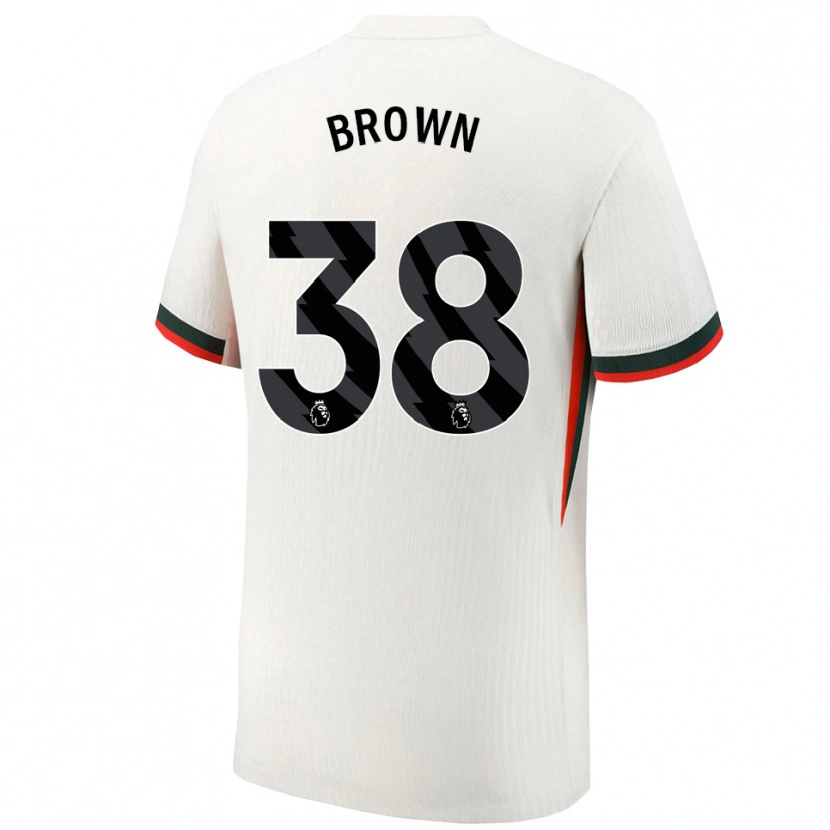 Danxen Niño Camiseta Cerys Brown #38 Blanco Verde 2ª Equipación 2025/26 La Camisa México