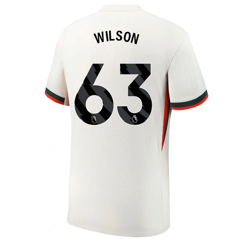 Danxen Niño Camiseta Kaiden Wilson #63 Blanco Verde 2ª Equipación 2025/26 La Camisa México