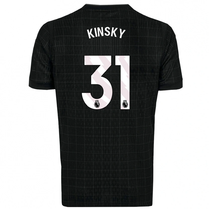Danxen Niño Camiseta Antonín Kinský #31 Negro Gris 2ª Equipación 2025/26 La Camisa México