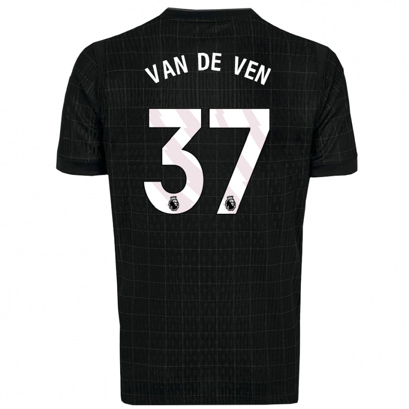 Danxen Niño Camiseta Micky Van De Ven #37 Negro Gris 2ª Equipación 2025/26 La Camisa México