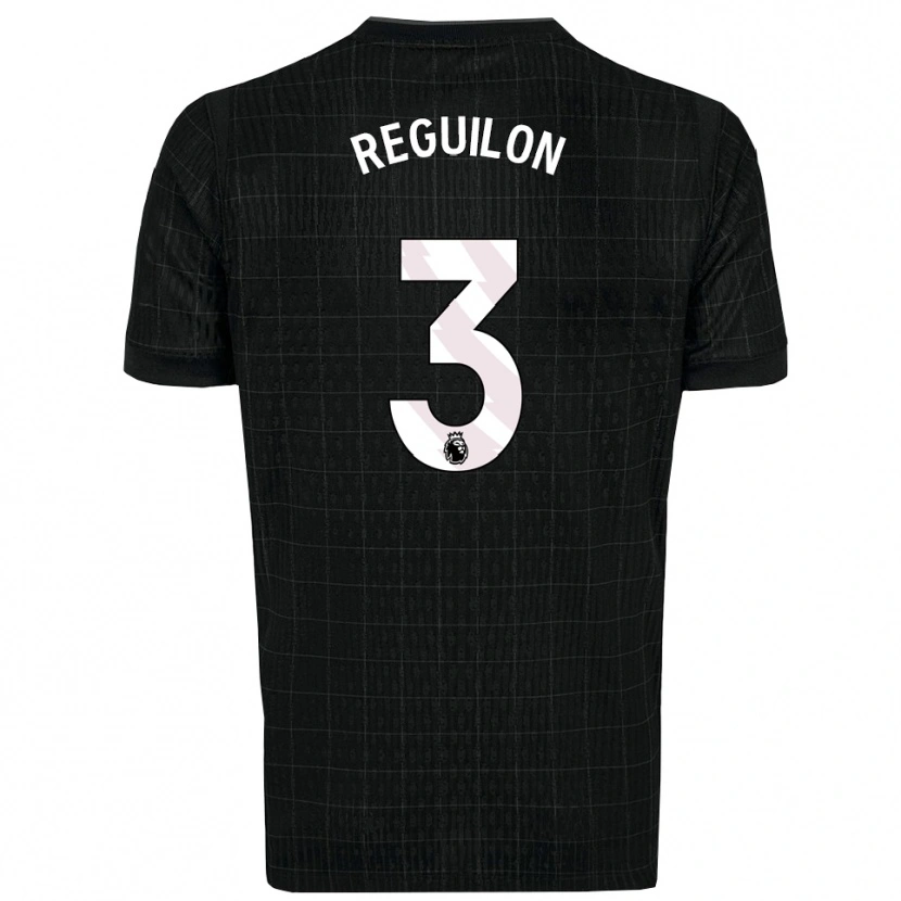 Danxen Niño Camiseta Sergio Reguilon #3 Negro Gris 2ª Equipación 2025/26 La Camisa México