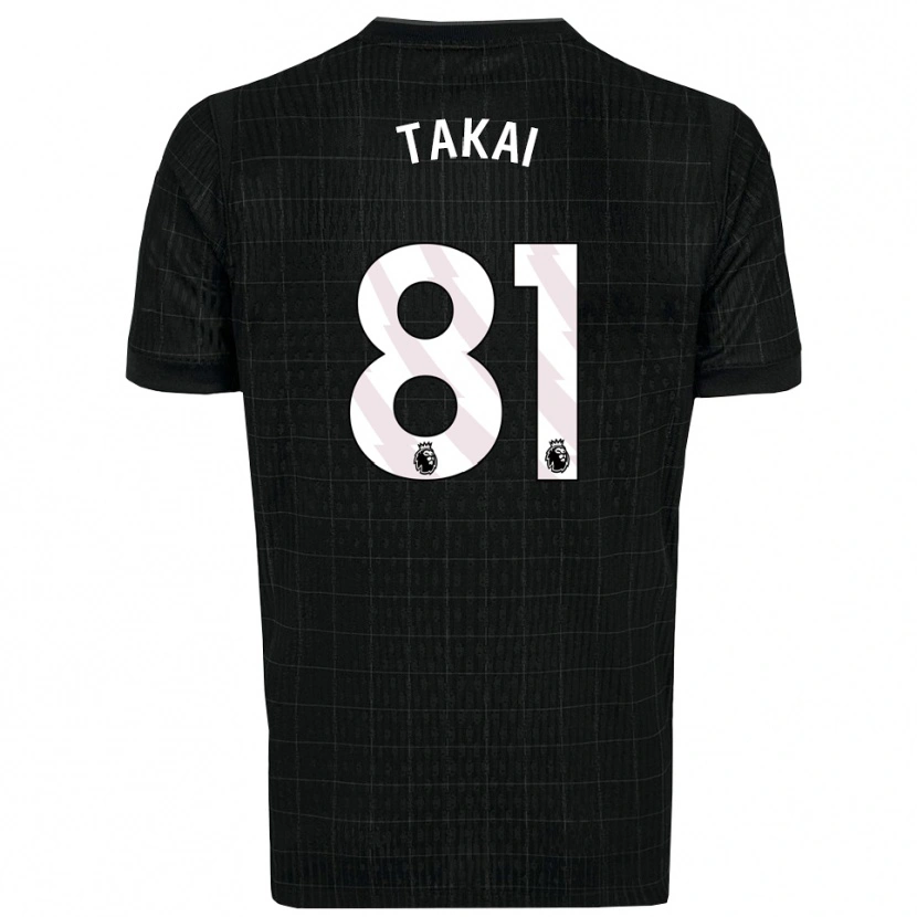 Danxen Niño Camiseta Kota Takai #81 Negro Gris 2ª Equipación 2025/26 La Camisa México