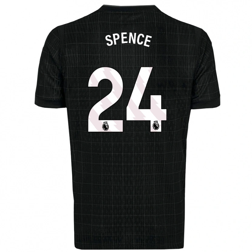 Danxen Niño Camiseta Djed Spence #24 Negro Gris 2ª Equipación 2025/26 La Camisa México