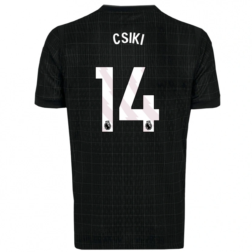 Danxen Niño Camiseta Anna Csiki #14 Negro Gris 2ª Equipación 2025/26 La Camisa México