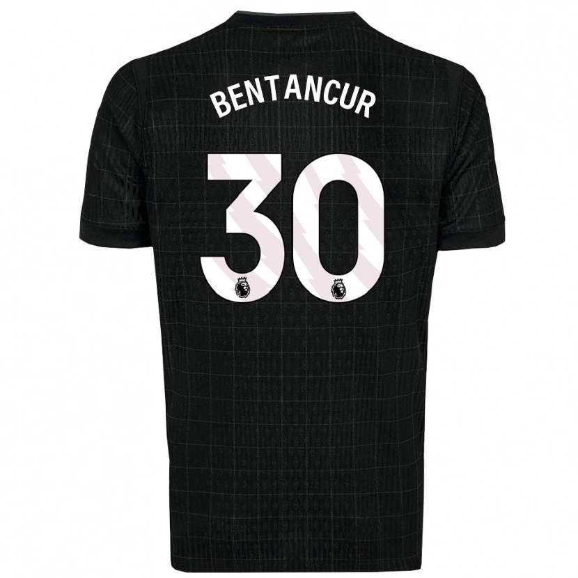 Danxen Niño Camiseta Rodrigo Bentancur #30 Negro Gris 2ª Equipación 2025/26 La Camisa México