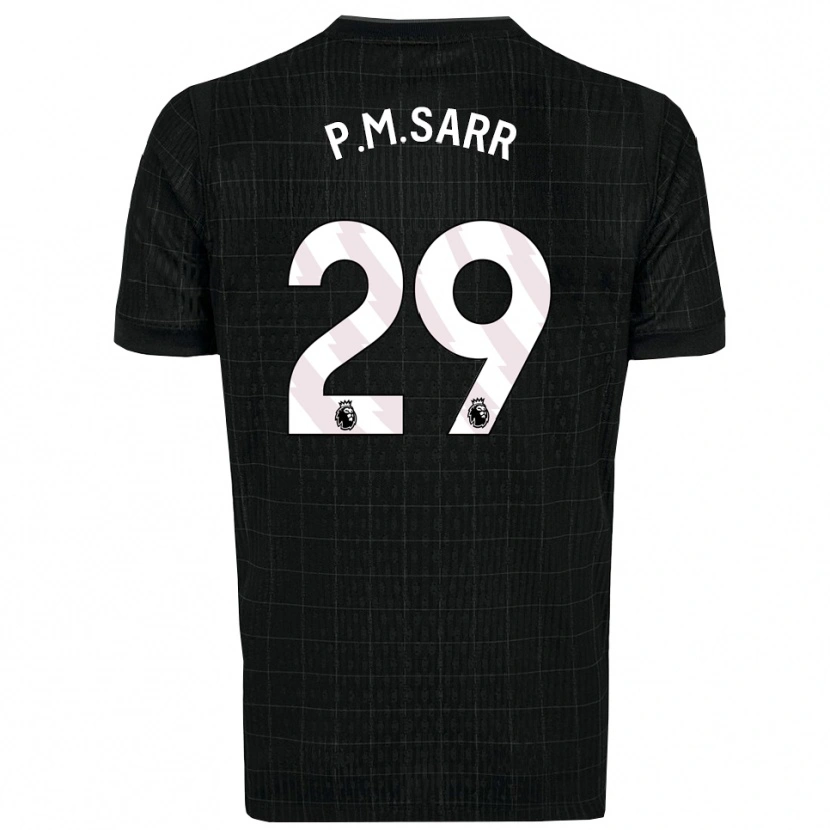 Danxen Niño Camiseta Pape Matar Sarr #29 Negro Gris 2ª Equipación 2025/26 La Camisa México