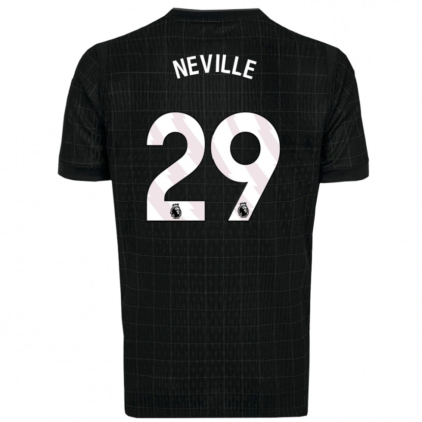 Danxen Niño Camiseta Ashleigh Neville #29 Negro Gris 2ª Equipación 2025/26 La Camisa México