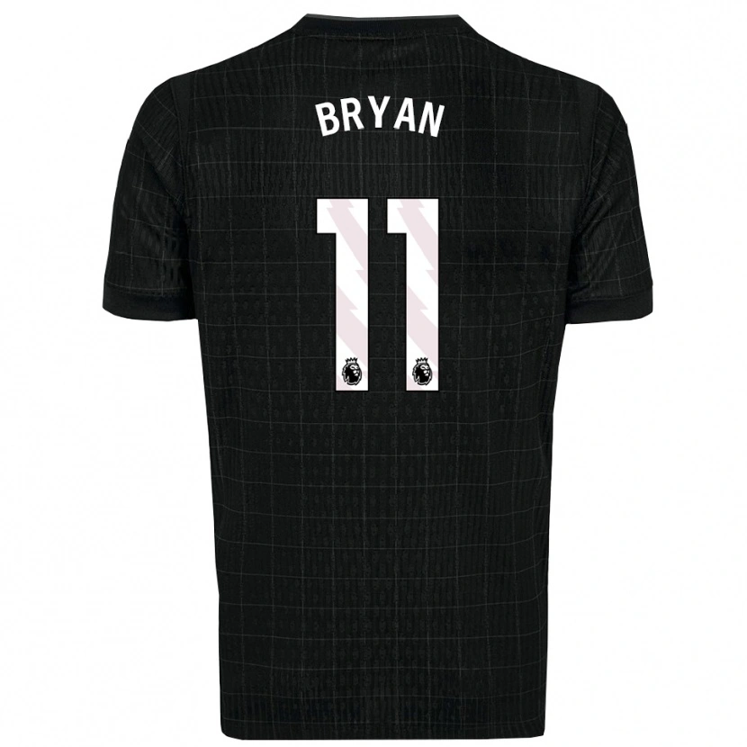 Danxen Niño Camiseta Bryan Gil #11 Negro Gris 2ª Equipación 2025/26 La Camisa México