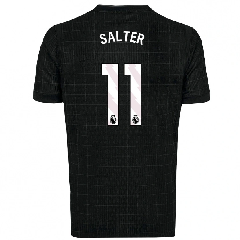 Danxen Niño Camiseta Oliver Salter #11 Negro Gris 2ª Equipación 2025/26 La Camisa México