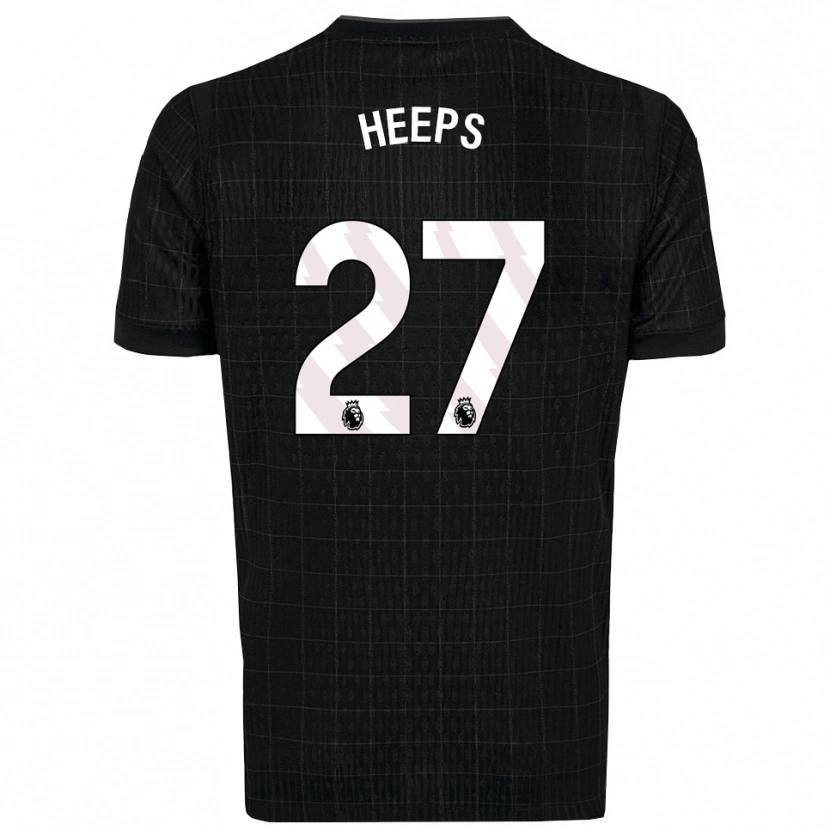 Danxen Niño Camiseta Eleanor Heeps #27 Negro Gris 2ª Equipación 2025/26 La Camisa México