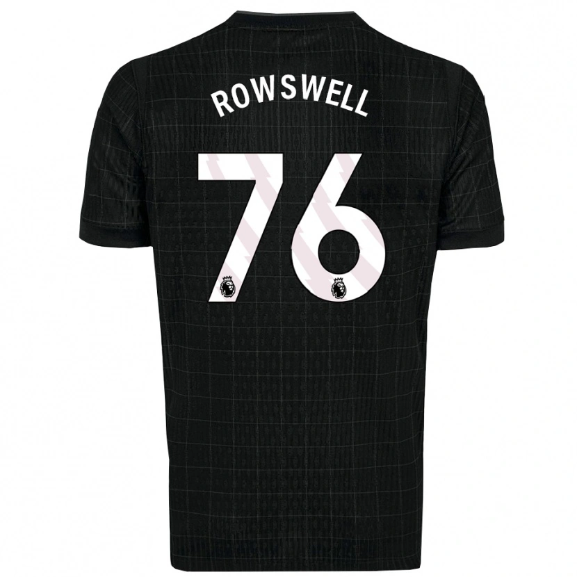 Danxen Niño Camiseta James Rowswell #76 Negro Gris 2ª Equipación 2025/26 La Camisa México
