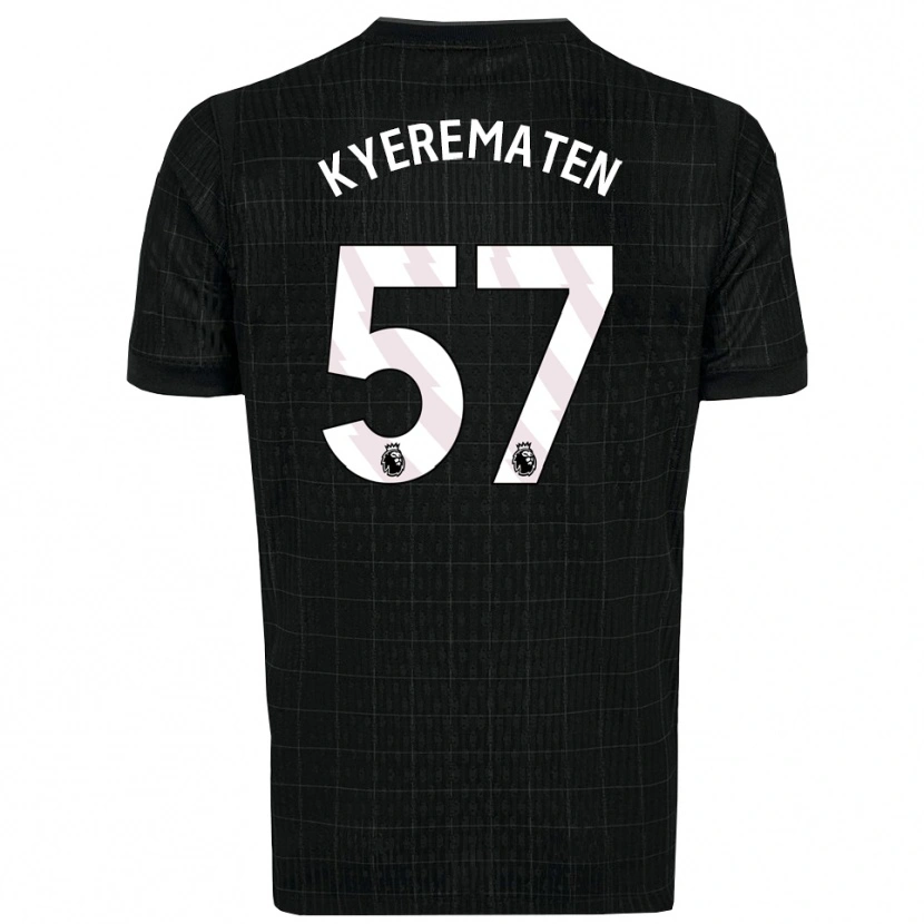 Danxen Niño Camiseta Rio Kyerematen #57 Negro Gris 2ª Equipación 2025/26 La Camisa México