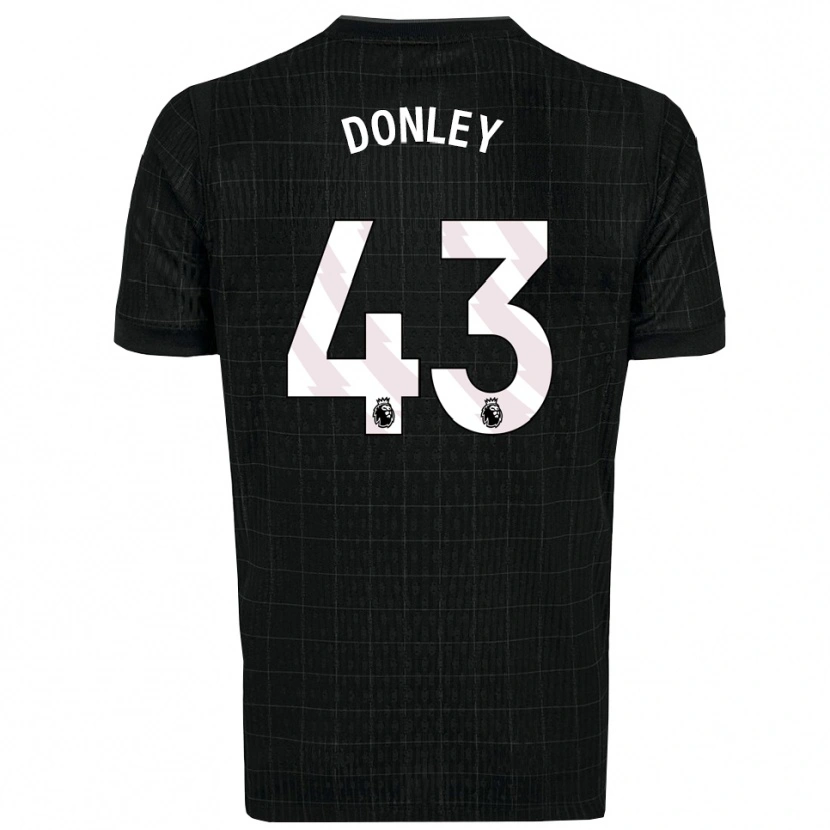 Danxen Niño Camiseta Jamie Donley #43 Negro Gris 2ª Equipación 2025/26 La Camisa México
