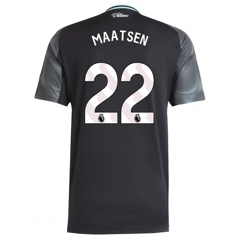 Danxen Niño Camiseta Ian Maatsen #22 Negro Celeste 2ª Equipación 2025/26 La Camisa México