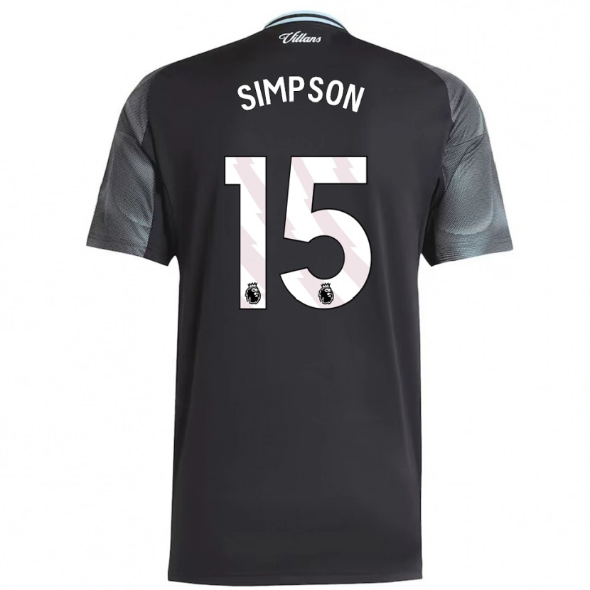 Danxen Niño Camiseta Ewan Simpson #15 Negro Celeste 2ª Equipación 2025/26 La Camisa México