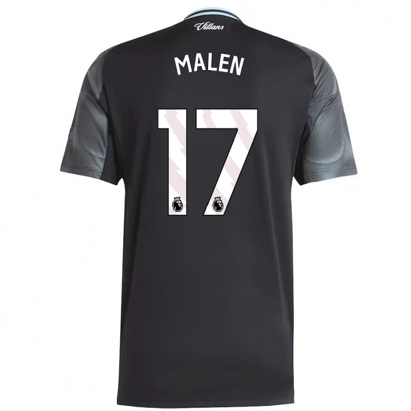 Danxen Niño Camiseta Donyell Malen #17 Negro Celeste 2ª Equipación 2025/26 La Camisa México