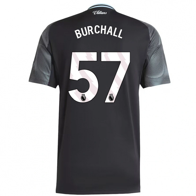 Danxen Niño Camiseta Ajani Burchall #57 Negro Celeste 2ª Equipación 2025/26 La Camisa México