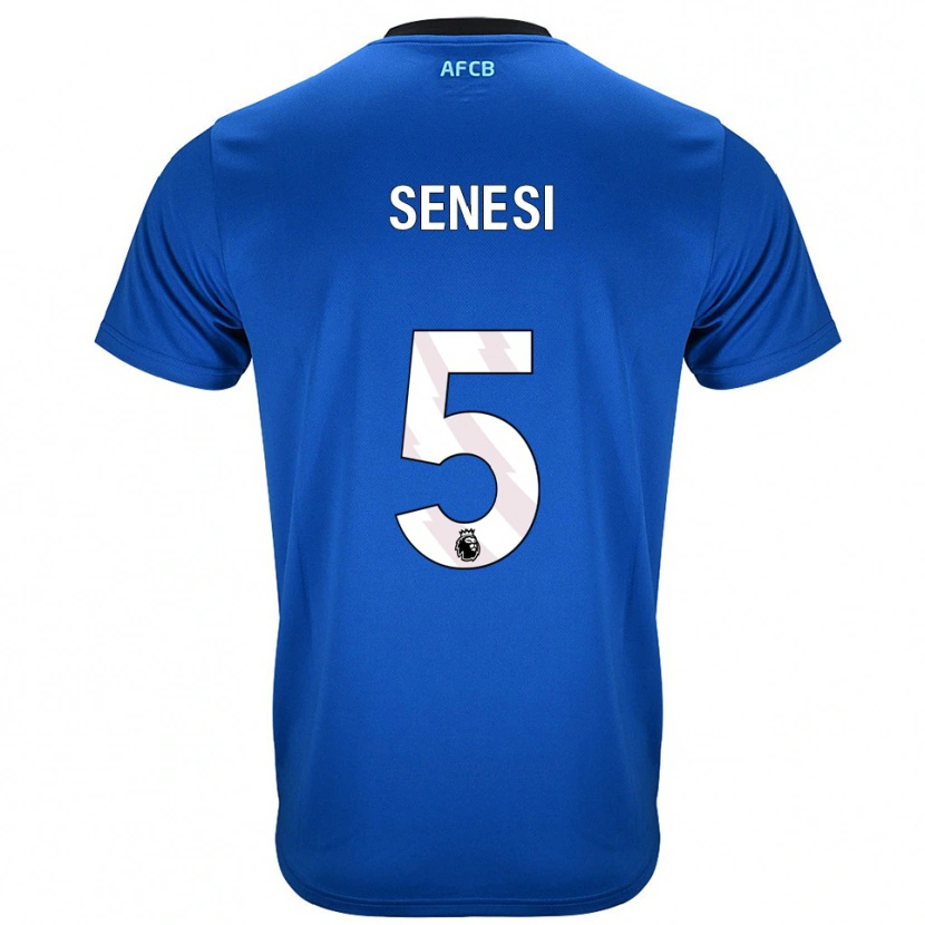 Danxen Niño Camiseta Marcos Senesi #5 Azul Negro 2ª Equipación 2025/26 La Camisa México