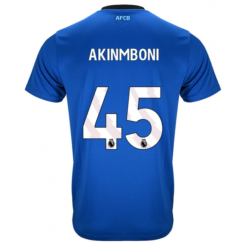 Danxen Niño Camiseta Matai Akinmboni #45 Azul Negro 2ª Equipación 2025/26 La Camisa México
