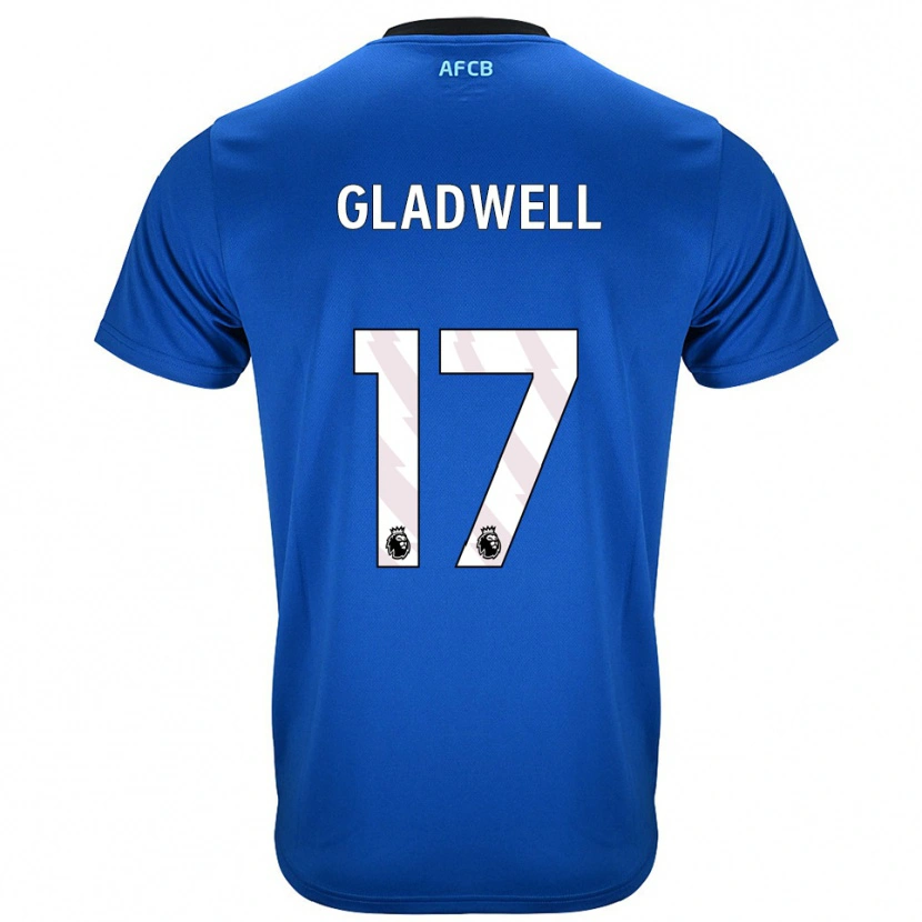 Danxen Niño Camiseta Molly Gladwell #17 Azul Negro 2ª Equipación 2025/26 La Camisa México