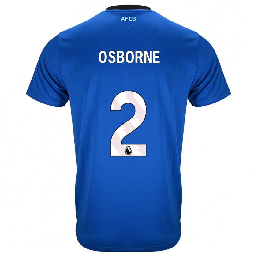 Danxen Niño Camiseta Charlie Osborne #2 Azul Negro 2ª Equipación 2025/26 La Camisa México